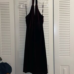 Purple velvet BCBG Maxazria  halter mini dress size medium